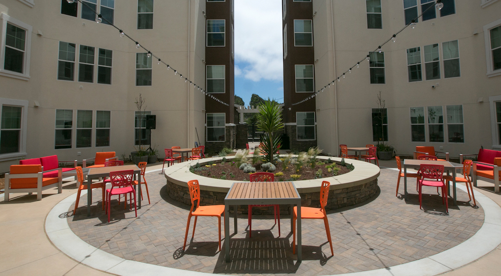 The Promontory apartments courtyard