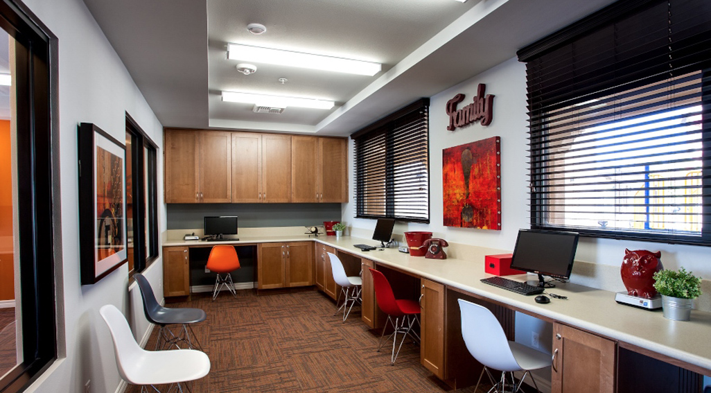Business center at Verano apartments