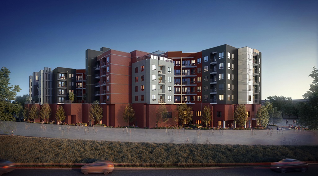 Artist's rendering of Bayview Apartments